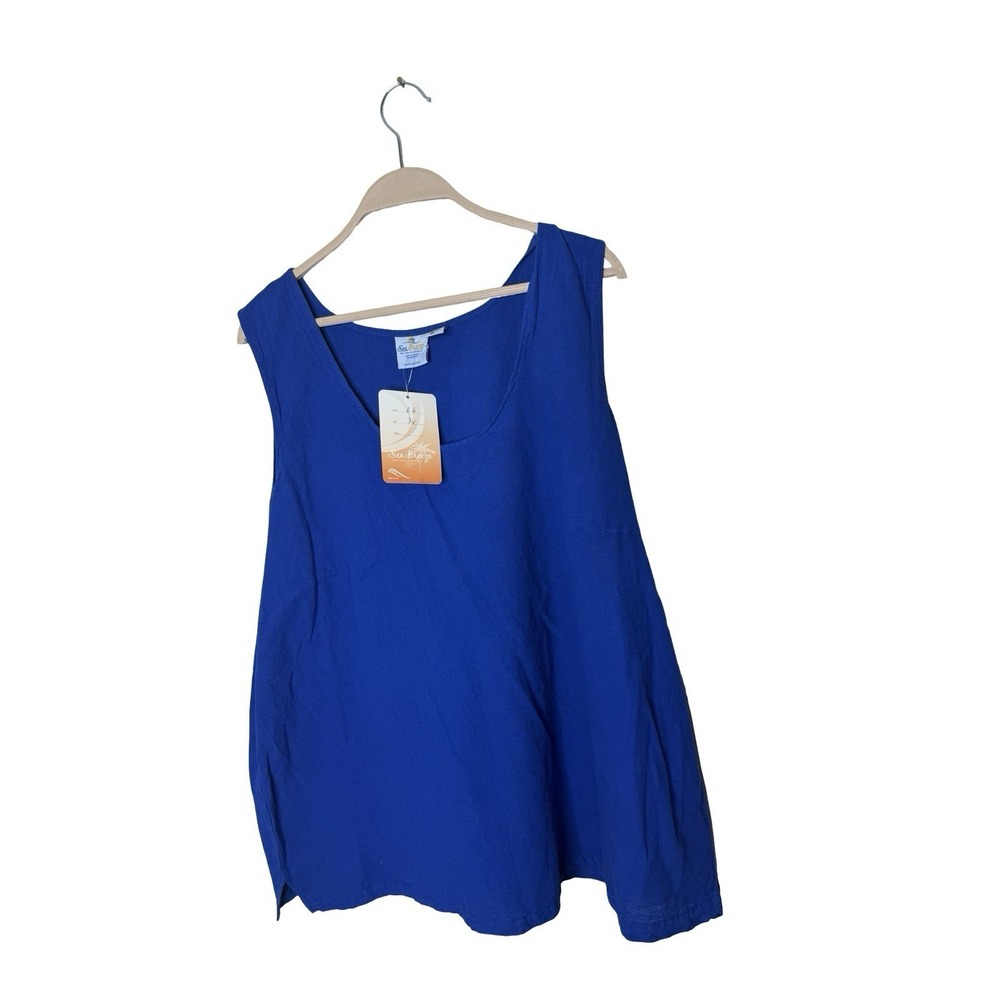 Sea‎ Breeze of California 100% cotton 3X Blue Tank top womens new